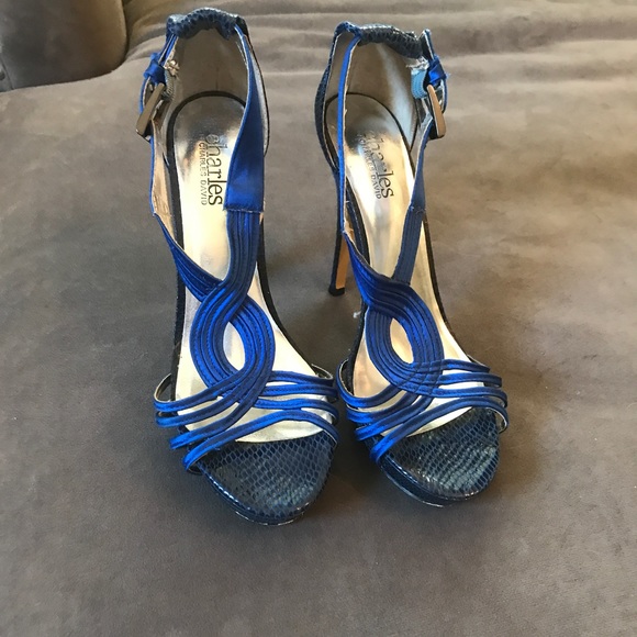 Charles David Shoes - Charles David size 8 blue high heels